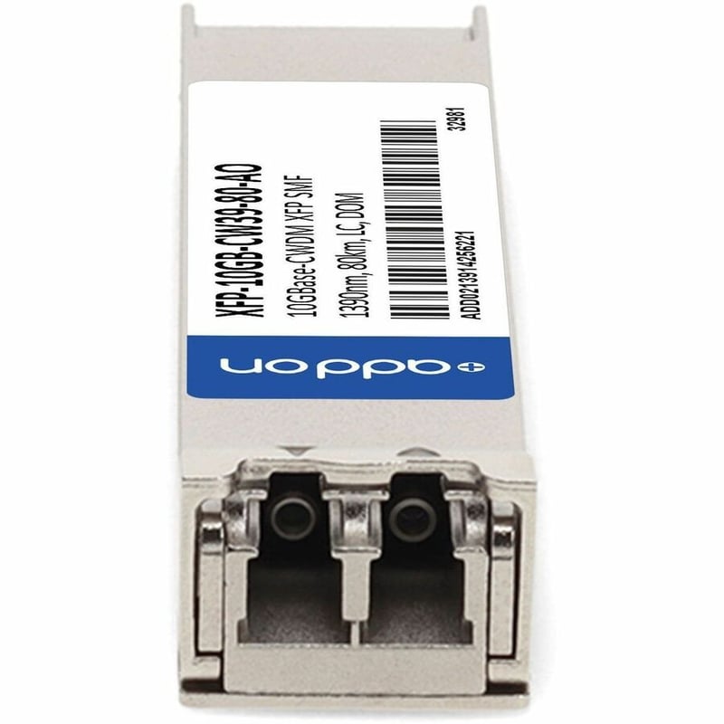 AddOn MSA and TAA 10GBase-CWDM XFP Transceiver (SMF, 1390nm, 80km, LC, DOM)