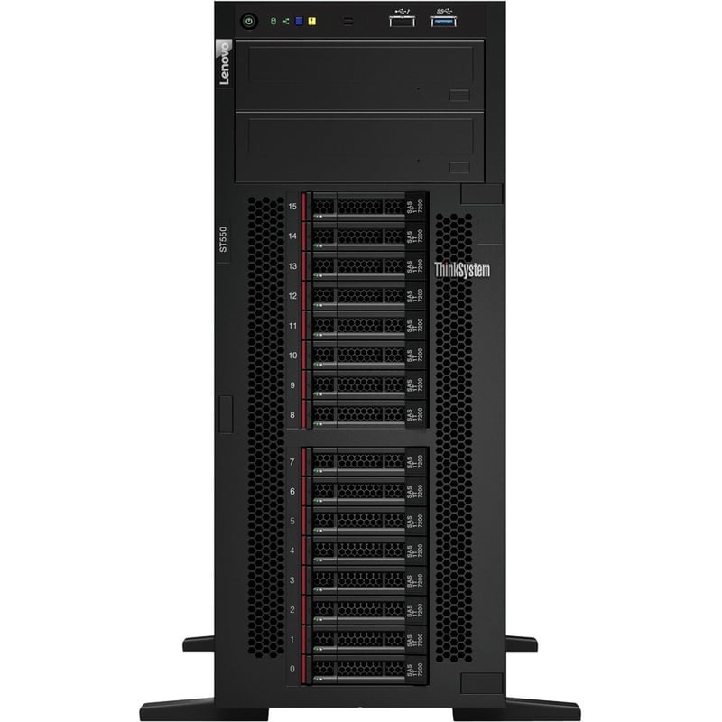Lenovo ThinkSystem ST550 7X10A0DYNA 4U Tower Server - 1 Xeon Silver 4208 2.10 GHz - 32 GB RAM - 12Gb/s SAS, Serial ATA/600 Controller