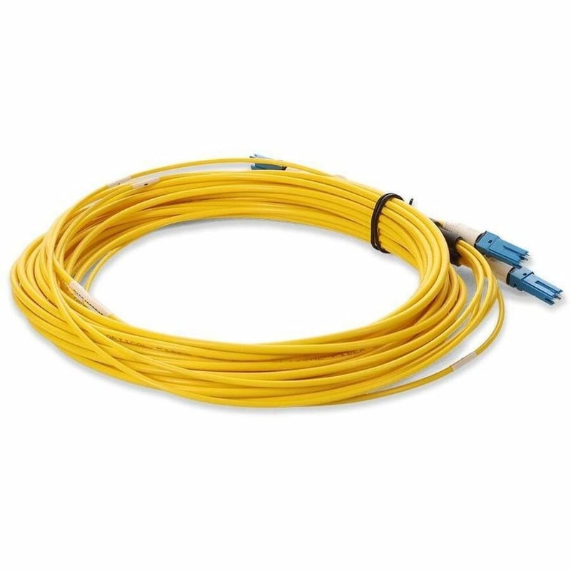 AddOn 10m 2xCS to 2xCS Yellow OS2 Quadplex OFNR (Riser-Rated) SMF Fiber Outdoor Patch Cable - Thumbnail 5