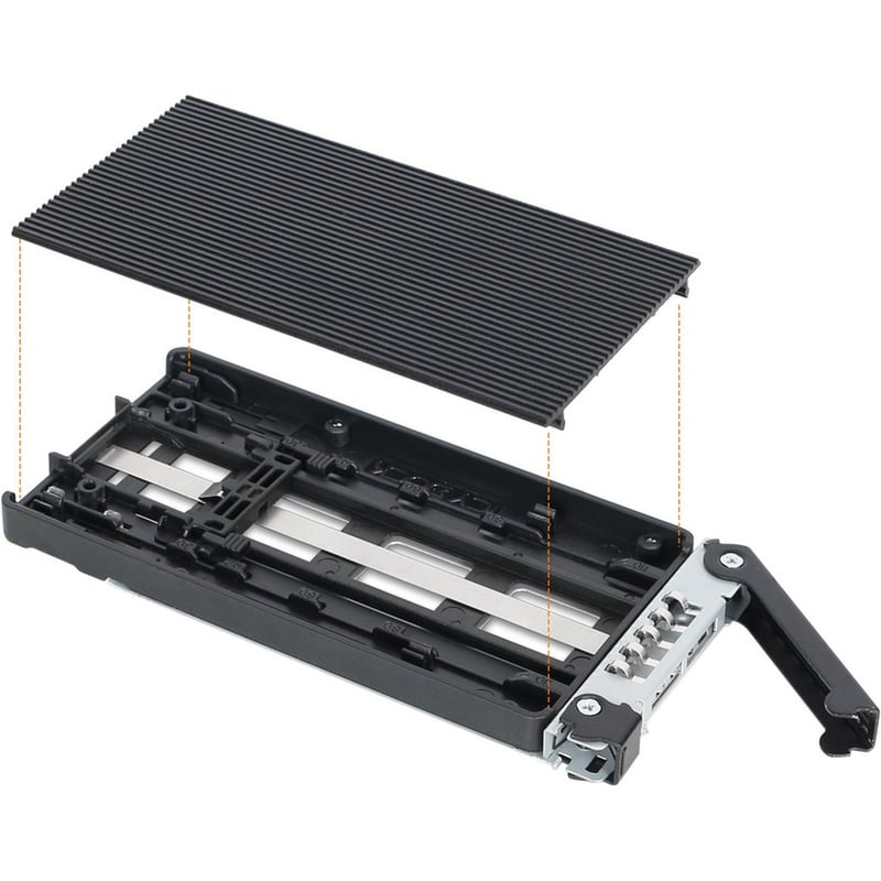 Icy Dock MB833M2K-B Drive Enclosure for 3.5" M.2, PCI Express NVMe - Mini-SAS HD Host Interface Internal - Black - Thumbnail 3