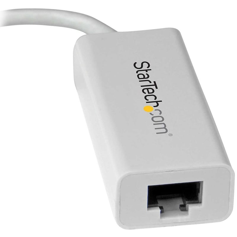 StarTech.com USB-C to Gigabit Ethernet Adapter - White - Thunderbolt 3 Port Compatible - USB Type C Network Adapter - Thumbnail 2
