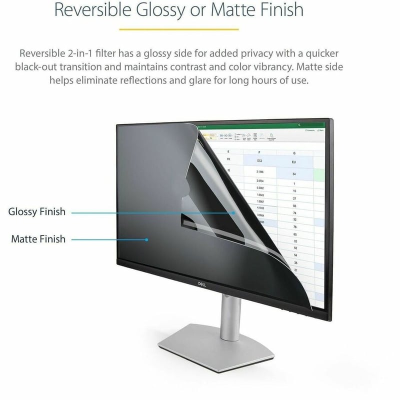 StarTech.com Monitor Privacy Screen for 32 inch Display, Widescreen Computer Monitor Security Filter, Blue Light Reducing Screen Protector - Thumbnail 4