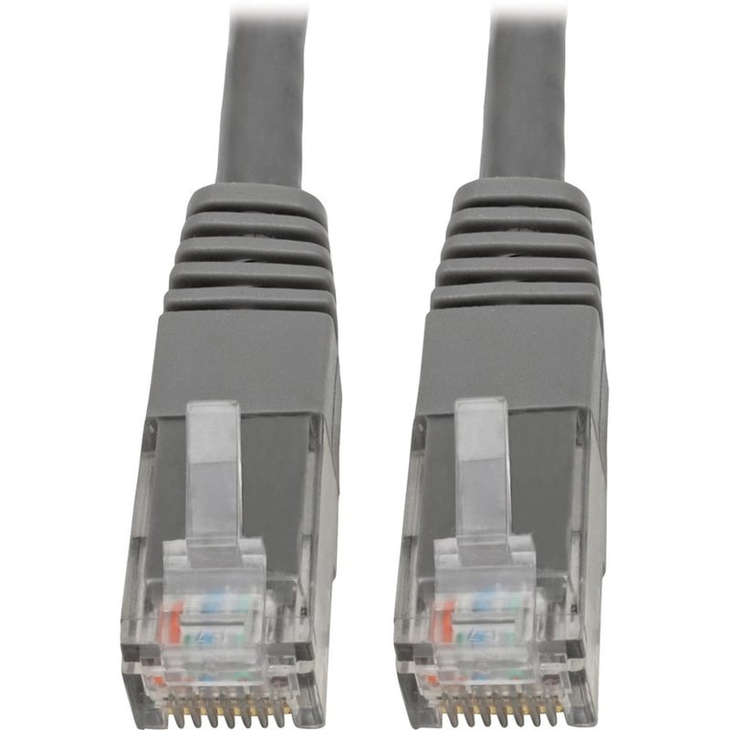 Eaton Tripp Lite Series Cat6 Gigabit Molded (UTP) Ethernet Cable (RJ45 M/M), PoE, Gray, 1 ft. (0.31 m) - Thumbnail 1