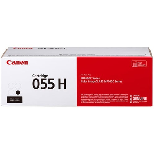 Canon 055 Original High Yield Laser Toner Cartridge - Black - 1 Pack - Thumbnail 1