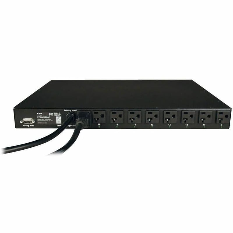 Tripp Lite by Eaton PDU 1.9kW Single-Phase Local Metered Automatic Transfer Switch PDU 2 120V L5-20P / 5-20P Inputs 16 5-15/20R Outputs 1U TAA - Thumbnail 2