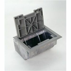 Wiremold Three Gang Raised Floor Box with Black Tie