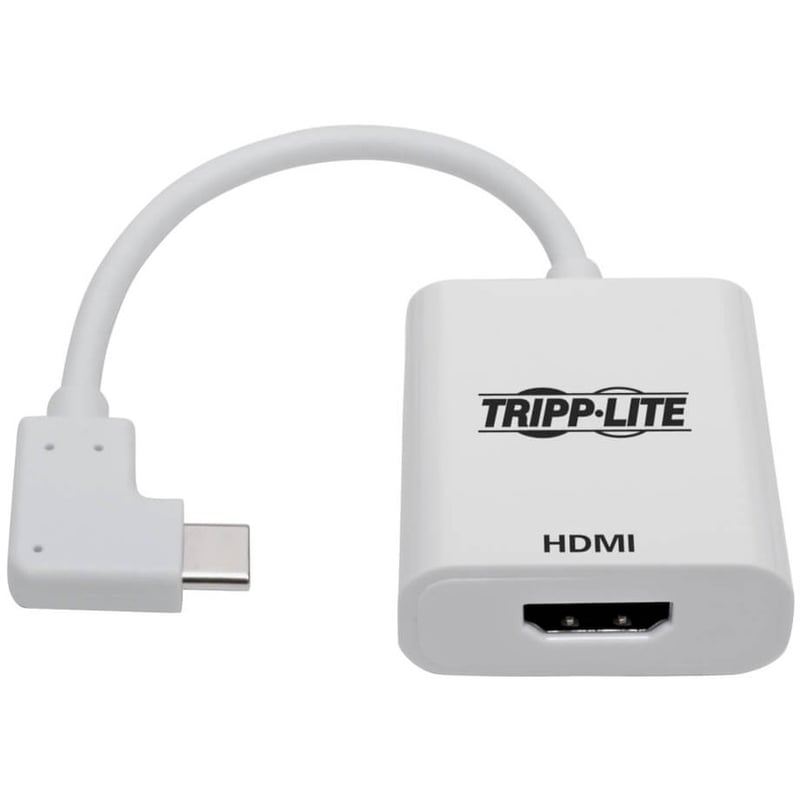 Tripp Lite by Eaton USB-C to HDMI Adapter (M/F) 4K 60 Hz HDCP 2.2 Right-Angle USB-C White - Thumbnail 4