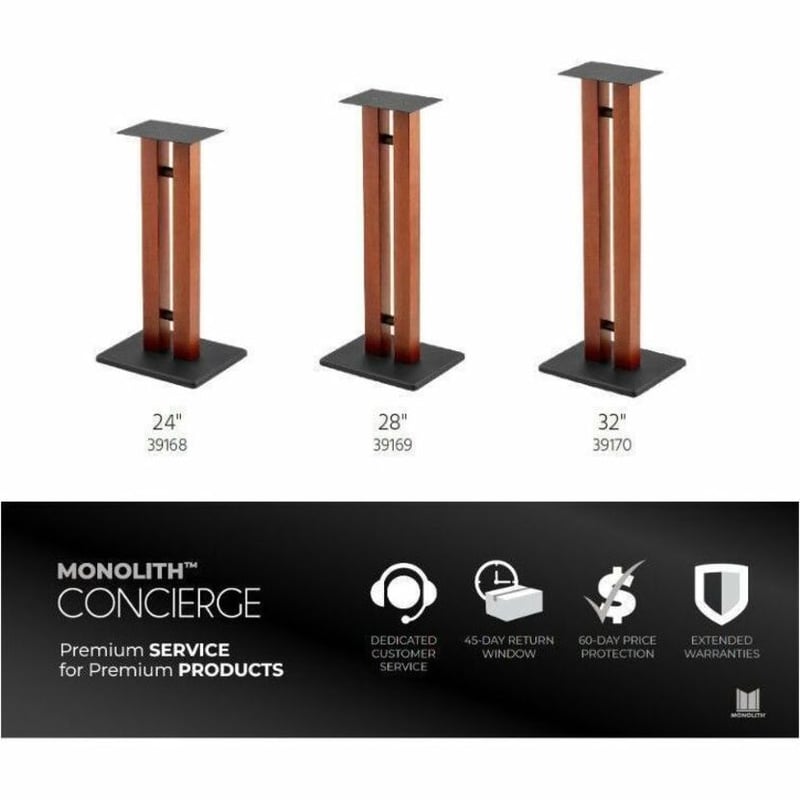MONOLITH BY MONOPRICE 32IN SPEAKER STANDS CHERRY (EACH) - Thumbnail 5
