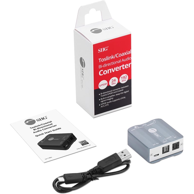 SIIG Toslink/Coaxial Bi-directional Audio Converter - Thumbnail 2