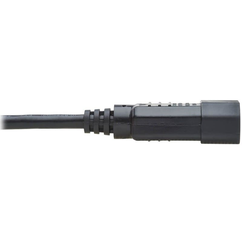Eaton Tripp Lite Series Power Extension Cord, Right-Angle C13 to C14 PDU Style - 10A, 250V, 18 AWG, 2 ft. (0.61 m), Black - Thumbnail 5