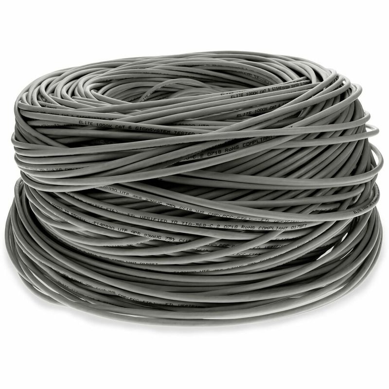 AddOn 1000ft Non-Terminated Gray CAT 6 Shielded PVC Bulk Cable - Thumbnail 2