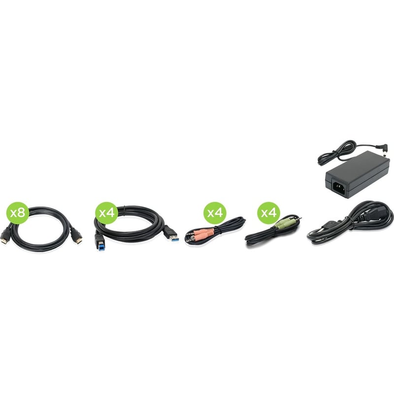 IOGEAR 4-Port 4K Dual View KVMP Switch with HDMI Connection, USB 3.0 Hub and Audio - Thumbnail 2