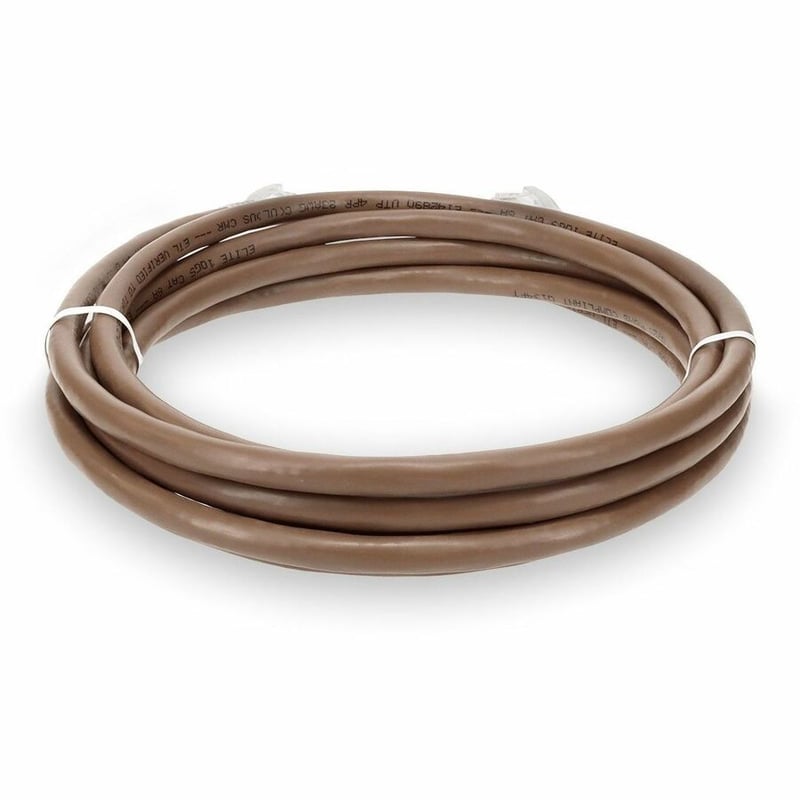 AddOn 1ft Brown CAT 6A PVC Ethernet Cable Snagless Bubble Boot RJ-45 M/M - Thumbnail 4
