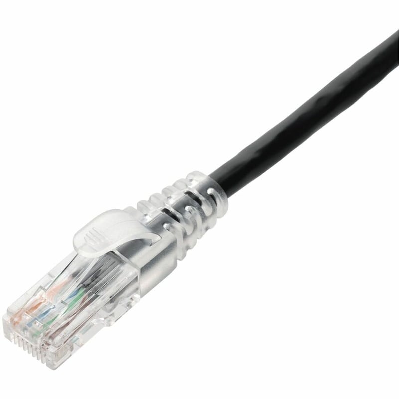 AddOn 1ft Black CAT 6 PVC Ethernet Cable Snagless Easy Clear Boot TAA RJ-45 M/M - Thumbnail 2