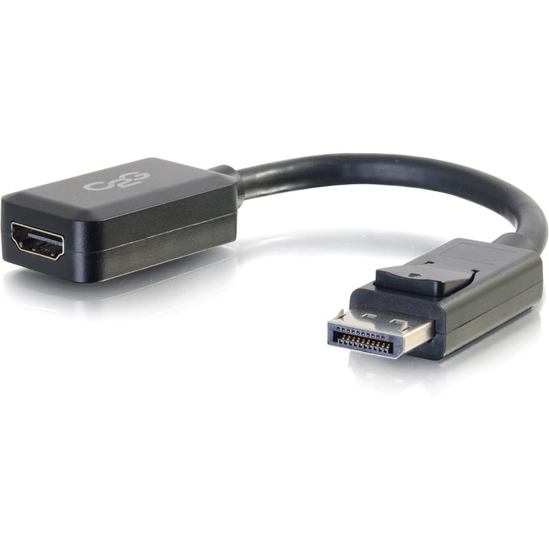C2G 8in DisplayPort to HDMI Adapter - DP to HDMI Adapter - 1080p - Black - M/F - Thumbnail 1