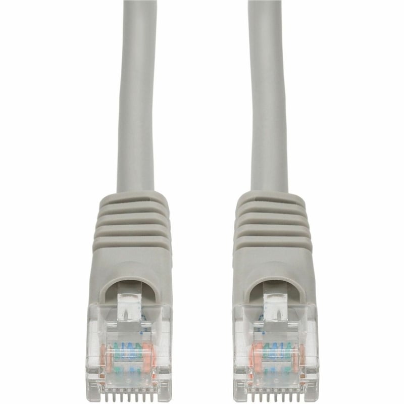 AddOn 100-Pack 3ft Gray CAT 6A PVC Ethernet Cable Snagless Bubble Boot RJ-45 M/M Bulk Bag Packaged, No Twist Ties - Thumbnail 1