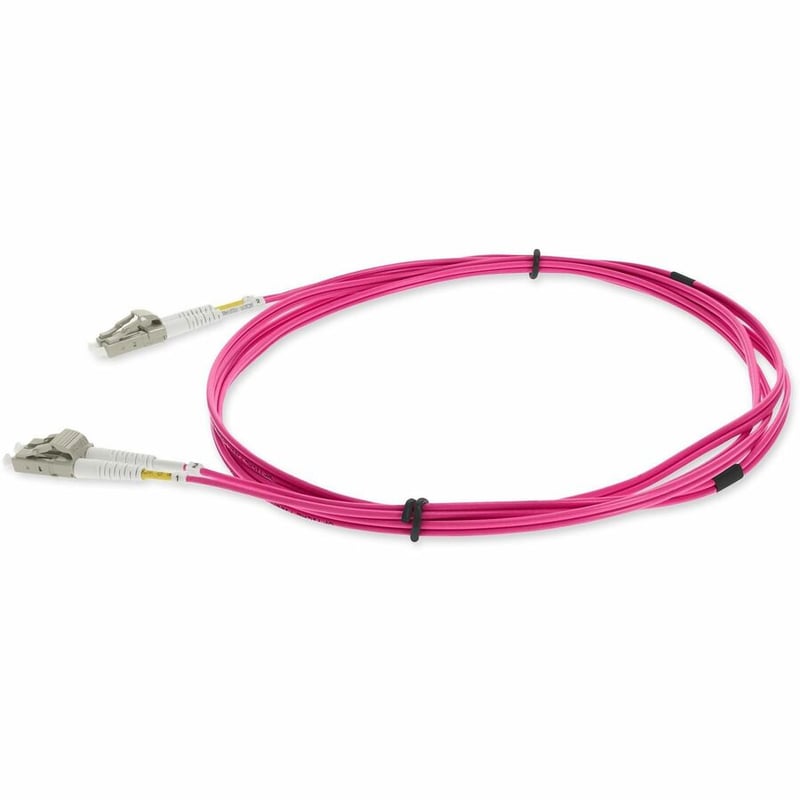 AddOn 8m LC to LC Magenta OM4 Duplex OFNR (Riser-Rated) Fiber Patch Cable - Thumbnail 2