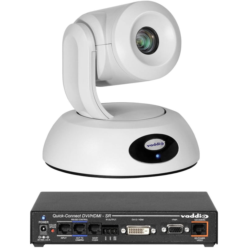 Vaddio RoboSHOT Elite Video Conferencing Camera - 8.5 Megapixel - 60 fps - White - Thumbnail 1