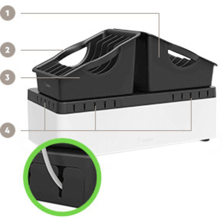 Belkin Store and Charge Go with Portable Trays (USB Compatible) - Thumbnail 5