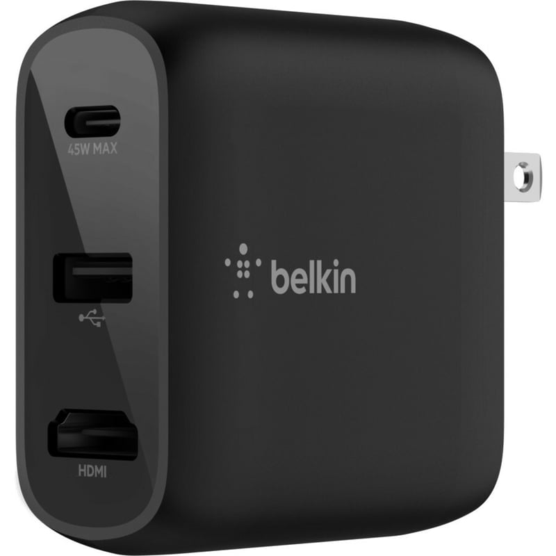 Belkin 45W PD Charger Compatible with Compact Docking Station for Travel with PD Charging, HDMI Adapter for 4K USB-C - Thumbnail 1