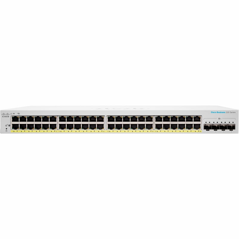 CBS220 SMART 48-PORT GE, POE, 4X10G SFP+ REMANUFACTURED - Thumbnail 1