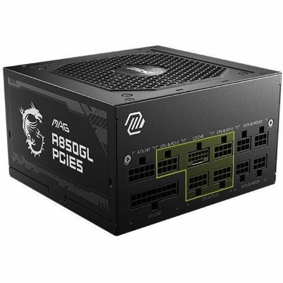 MSI MAG A850GL PCIE5 850W Power Supply - Thumbnail 3