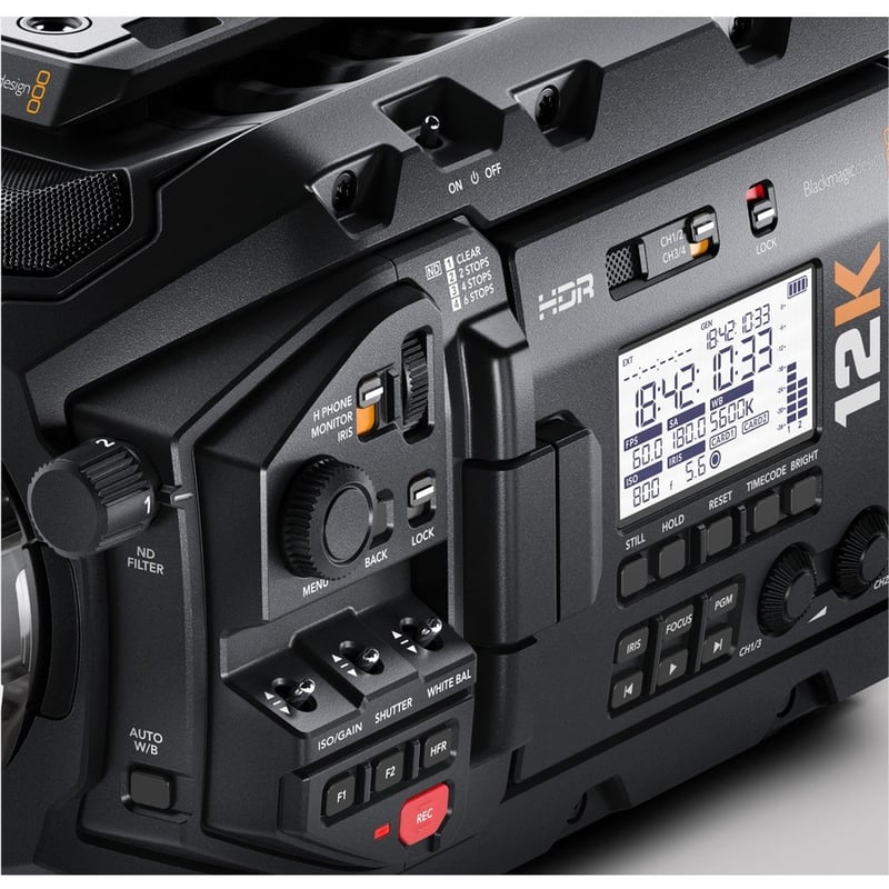Blackmagic Design URSA Mini Pro URSA Mini Pro 12K Digital Camcorder - 4" LCD Touchscreen - 12K, 8K, 6K, 4K