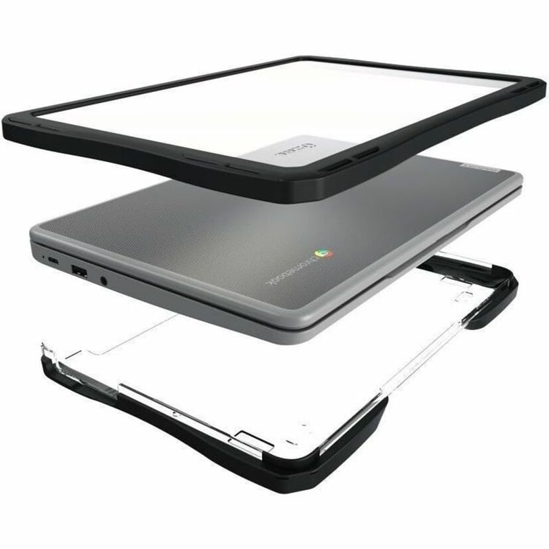 Rugged Hard Shell Air Style Case for Lenovo 100e / 100w Gen 4 (MTK) Chrome & Windows - Thumbnail 2