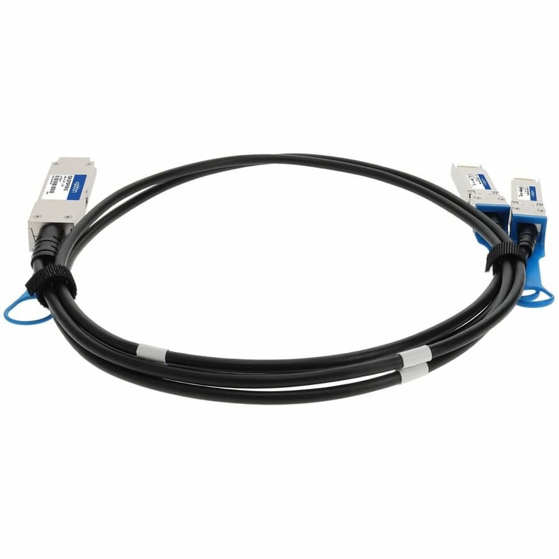 AddOn Solarflare® SOLR-QSFP2SFP-5MP Compatible TAA Compliant 20GBase-CU QSFP+ to 2xSFP+ Direct Attach Cable (Passive Twinax, 5m) - Thumbnail 4