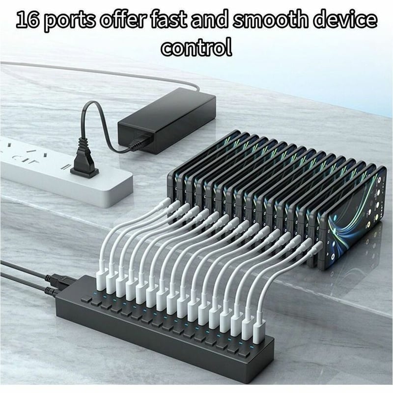 4XEM 16 Port USB 3.0 Power Switch Data Transfer Hub - Thumbnail 4