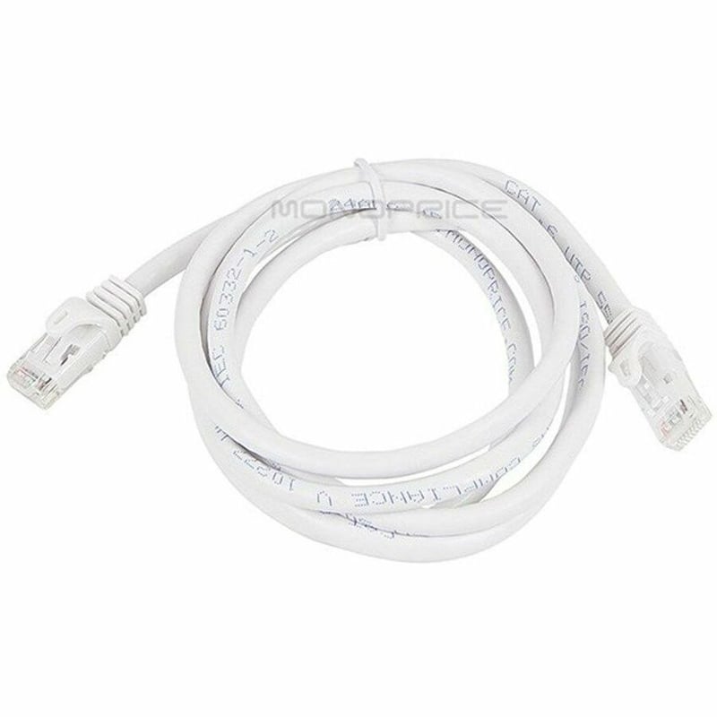 MONOPRICE CAT6 5FT WHITE 12-PK PATCH CABLE_ UTP_ 24AWG_ 550MHZ_ PURE BARE COPPER - Thumbnail 4