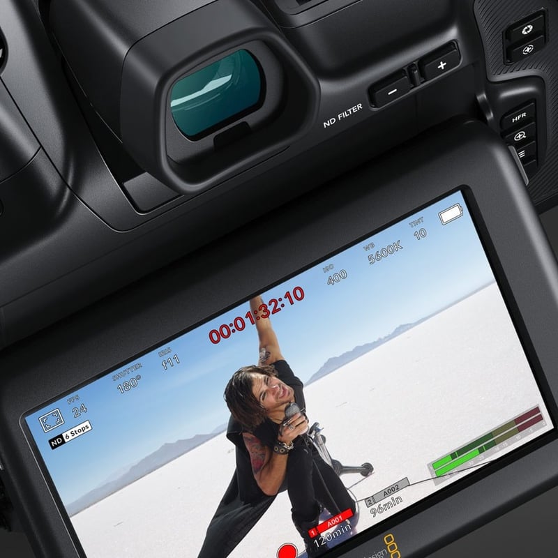 Blackmagic Design Pocket Cinema Professional Digital Camcorder - 5" LCD Touchscreen - CMOS - High Dynamic Range (HDR) - 6K