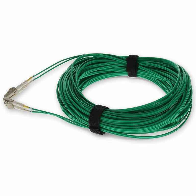 AddOn 23m LC to LC Green OM4 Duplex OFNR (Riser-Rated) Fiber Patch Cable - Thumbnail 2