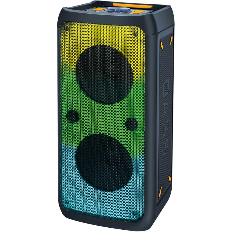 IQ Sound IQ-7028DJBT Portable Bluetooth Speaker System - 36 W RMS - Black - Thumbnail 1