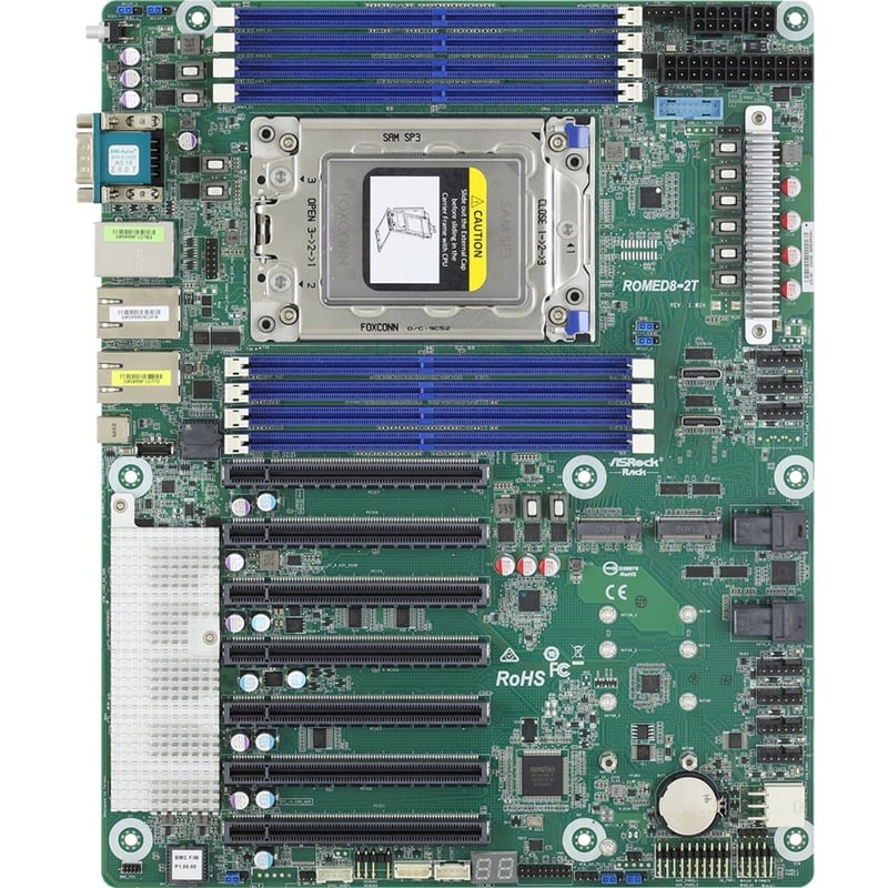 ASROCK RACK ROMED8-2T ATX SERVER MOTHERBOARD SP3 (LGA4094) AMD EPY 7002/7001 (RO - Thumbnail 1