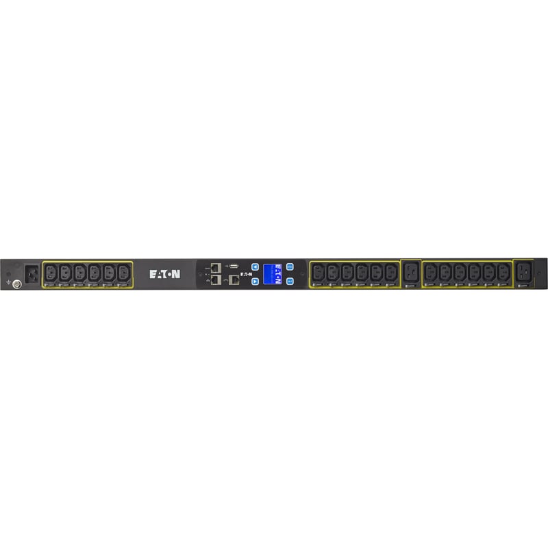 Eaton Metered Input rack PDU, 0U, L6-20P, C20 input, 3.84 kW max, 100-240V, 16A, 10 ft cord, Single-phase, Outlets: (18) C13 Outlet grip, (2) C19 Outlet grip - Thumbnail 1
