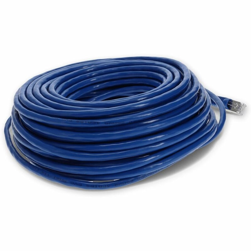 AddOn 65ft Blue CAT 7 Shielded (S/FTP) PVC Ethernet Cable Snagless Bubble Boot RJ-45 M/M - Thumbnail 5