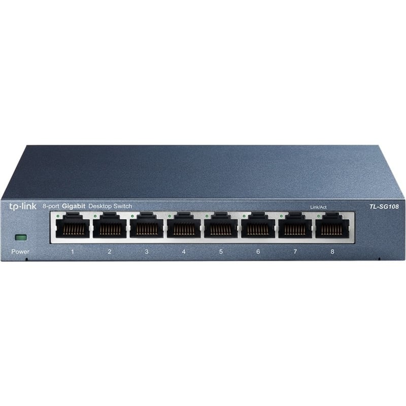 TP-LINK TL-SG108 - 8 Port Gigabit Unmanaged Ethernet Network Switch - Thumbnail 1