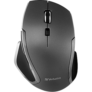 Verbatim Wireless Notebook 6-Button Deluxe Blue LED Mouse - Graphite - Thumbnail 2
