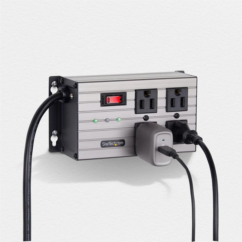 4-PORT INDUSTRIAL POWER STRIP - SURGE PROTECTION MOUNTABLE PDU - Thumbnail 5