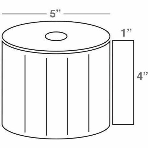 Wasp 4.0" x 1.0" Direct Thermal labels, 4 rolls, 2300 per roll, 5" OD