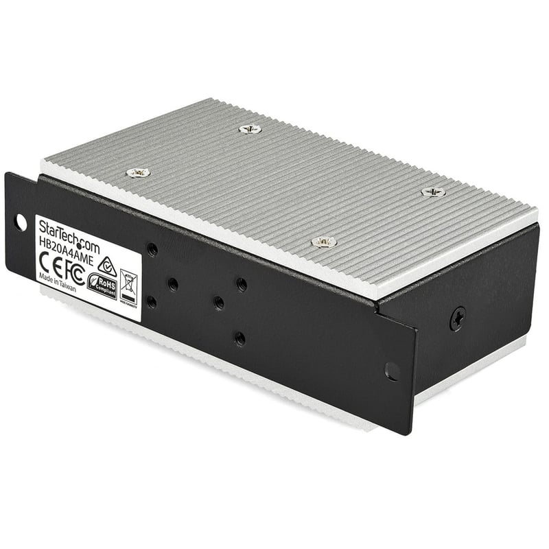 StarTech.com 4 Port USB 2.0 Hub - Metal Industrial USB Hub (USB-A to 4x USB-A) - Mountable, ESD/Surge Protection - Extended Operating Temp - Thumbnail 2