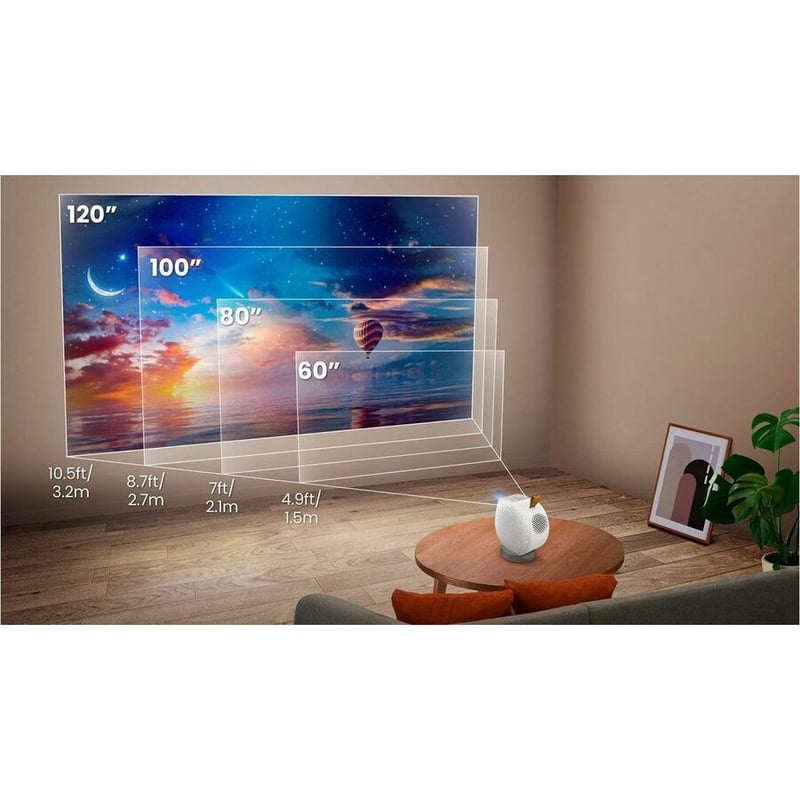 BENQ 1080P PORTABLE PROJECTOR WHITE1920X1080DLP500AL - Thumbnail 5