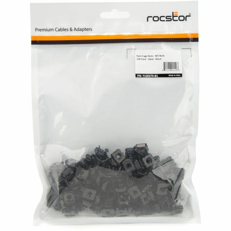 Rocstor M5 Rack Cage Nuts - 100 Pack - Thumbnail 1