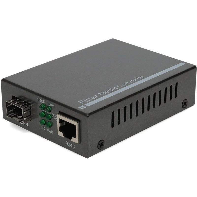 AddOn 10/100/1000Base-TX(RJ-45) to Open SFP Port Media Converter - Thumbnail 1