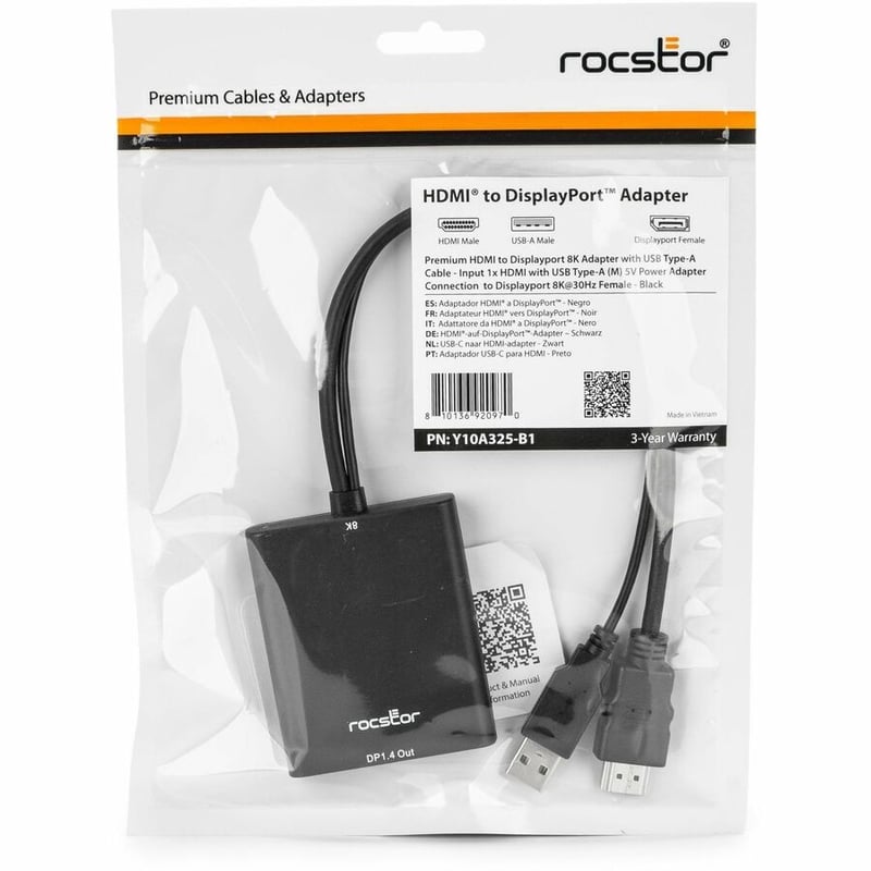 HDMI TO DISPLAYPORT ADAPTER HDMI TO 8K ADAPTER USB TYPE-A CBL - Thumbnail 5