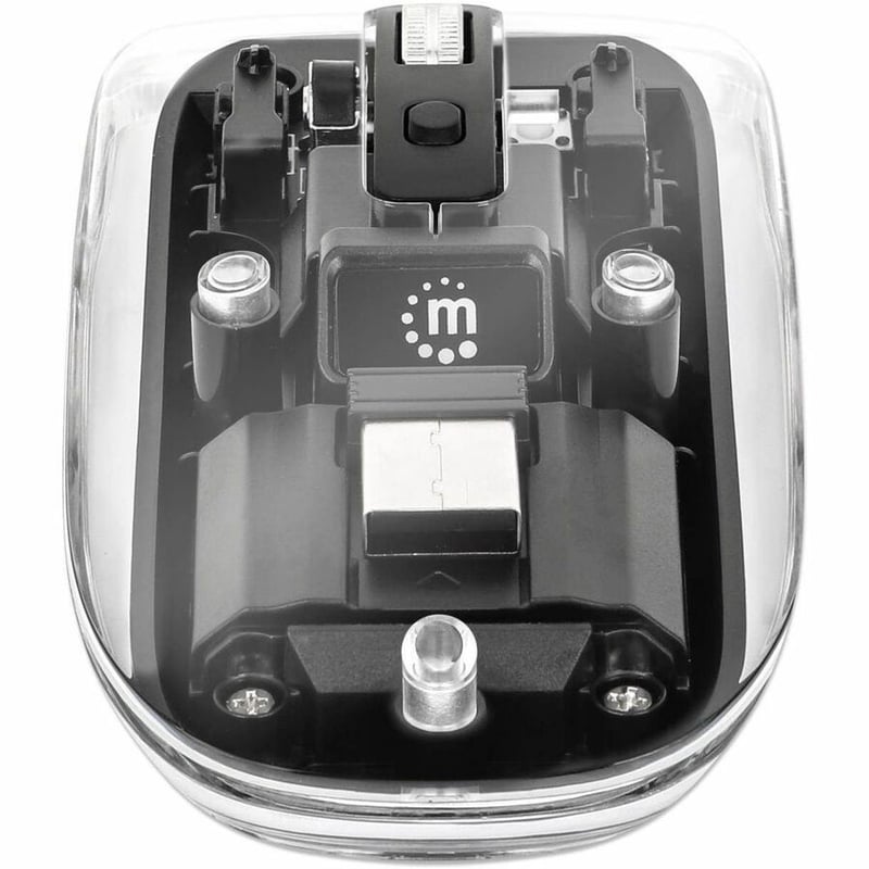 Manhattan Transparent Rechargeable Wireless USB Mouse - Thumbnail 4