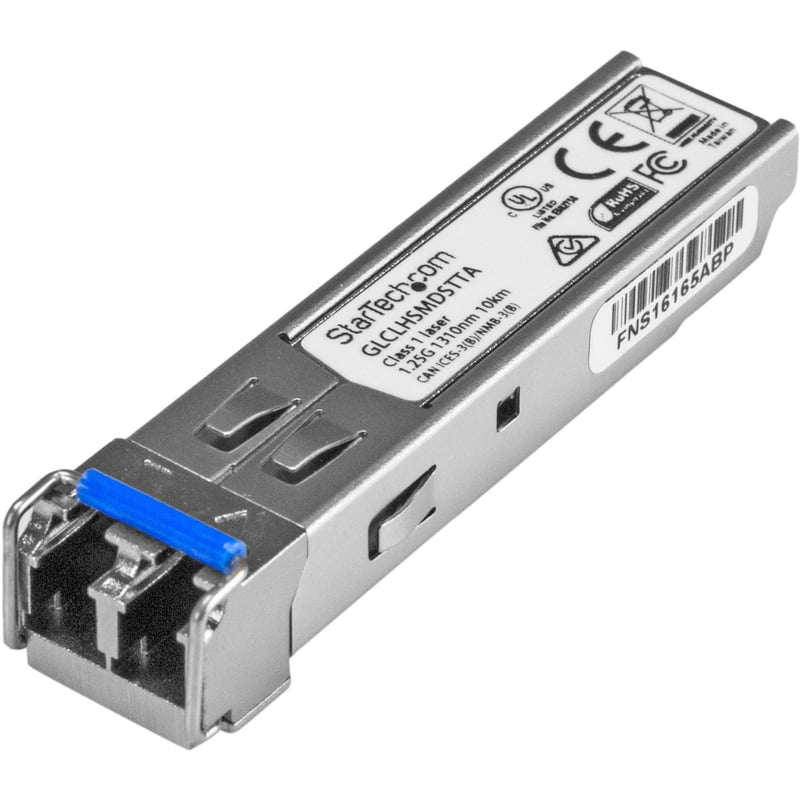 StarTech.com Cisco GLC-LH-SMD Compatible SFP Module - 1000BASE-LX/LH - 1GE Gigabit Ethernet 1GbE Single Mode Fiber SMF Optic Transceiver - Thumbnail 1