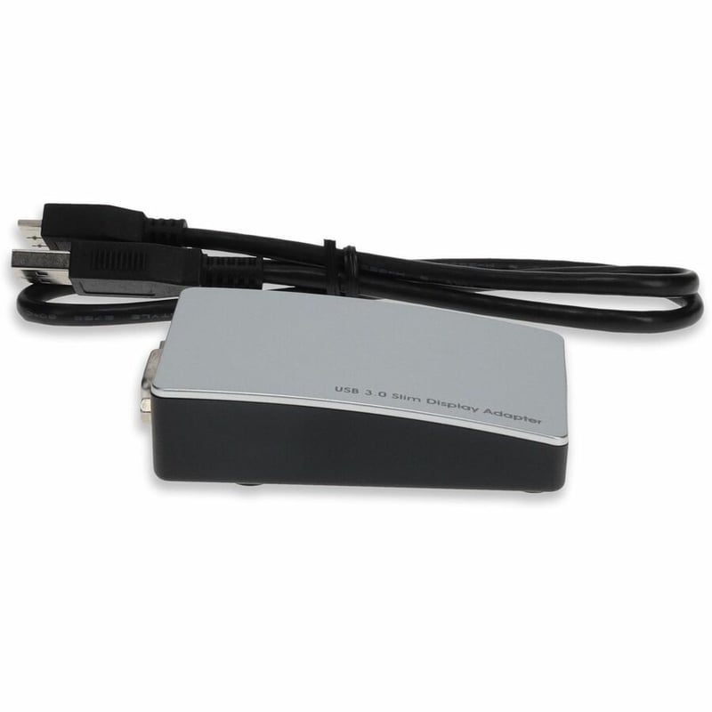 AddOn USB A 3.0 Male to VGA Female White Adapter Including 1ft Cable - Thumbnail 2