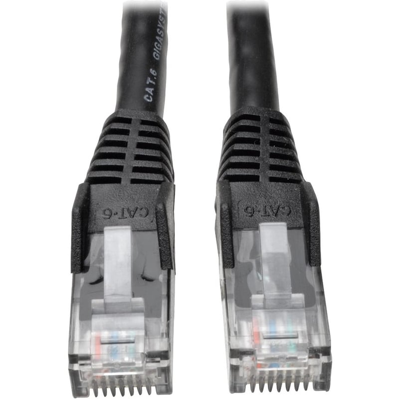 Eaton Tripp Lite Series Cat6 Gigabit Snagless Molded (UTP) Ethernet Cable (RJ45 M/M), PoE, Black, 35 ft. (10.67 m) - Thumbnail 1